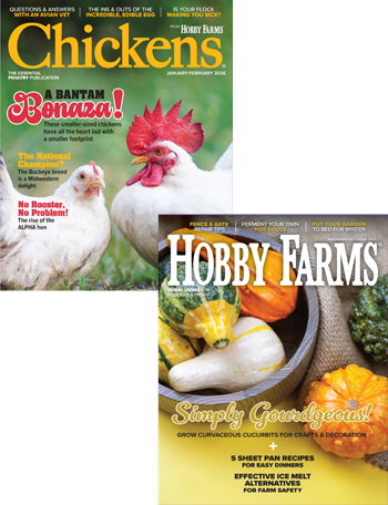 Combo of Hobby Farms & Chickens 1-Year Print Subscription