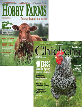 Combo of Hobby Farms & Chickens 1-Year Print Subscription