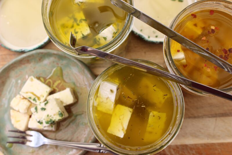 How to Store Feta Cheese in Olive Oil & Herbs Hobby Farms