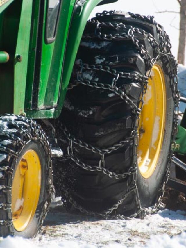 tire chains snow tractor