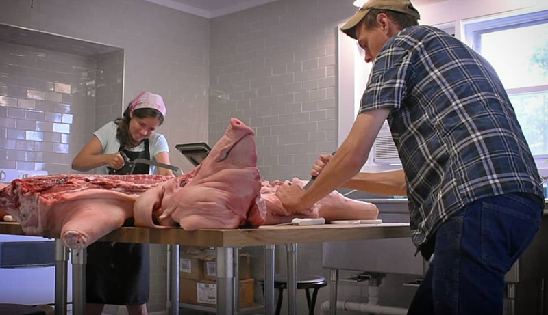 pork meat butcher stealing meat steal processor