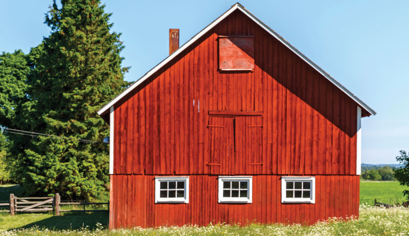 gable style homestead barn