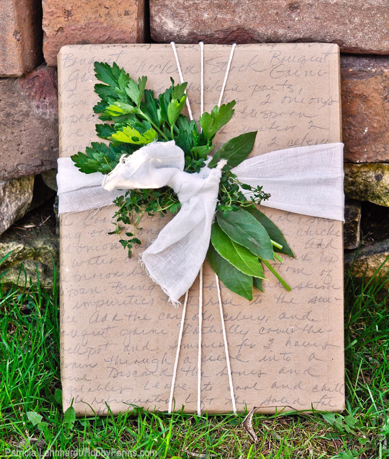 8 Gift Wrapping Ideas Using Herbs and Flowers