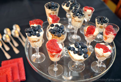 Serve no-bake mini cheesecake dessert shots at your next party for a treat that's small but satisfying. Photo by John D. Ivanko (HobbyFarms.com)