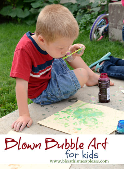 Blown Bubble Art for Kids - Photo by Melissa Griffiths/Bless This Mess (HobbyFarms.com)