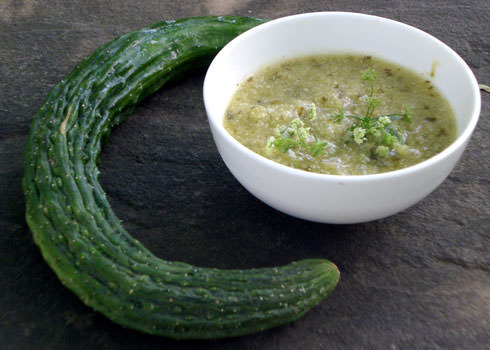 Chilled cucumber soup