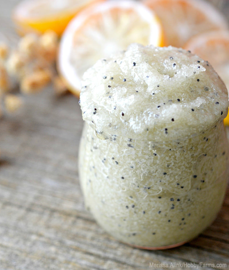 Lemon Poppy Seed Lip Scrub - Photo by Merissa Alink (HobbyFarms.com) #sugarscrub #diy