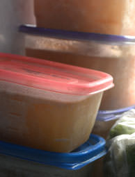 Extend the life of your favorite soup or stew by freezing it in glass or plastic containers for up to six months. Photo by Rachael Brugger (HobbyFarms.com)