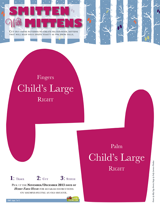 Upcycled Sweater Mittens (with Printable Patterns) - Hobby Farms