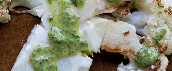 Cauliflower Steaks with Chimichurri Sauce