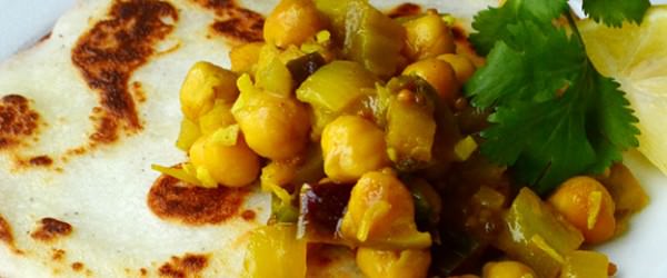 Dosa with Chickpea Curry