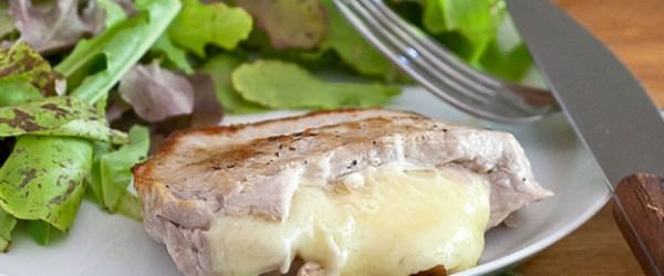 Pear- and Cheese-Stuffed Pork Chops