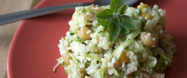 Chickpea Couscous Salad With Toasted Almonds And Cumin Seed