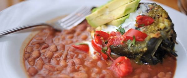 Greens Restaurant’s Fire-Roasted Poblano Chilies