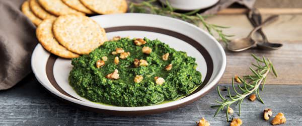 Greens, Rosemary & Walnut Pesto