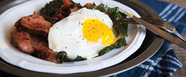 Chili-Rubbed Flank Steak & Eggs