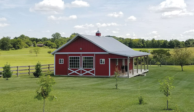 pole barns barn aerial view