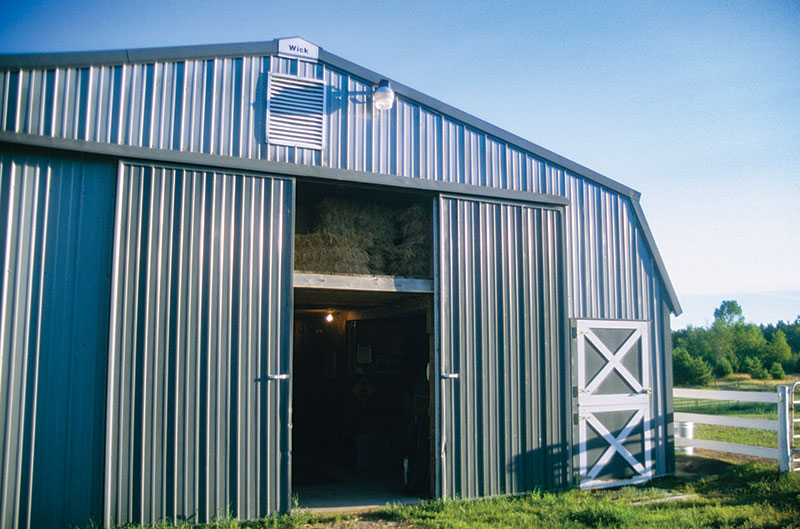 pole barns barn blue gray exterior